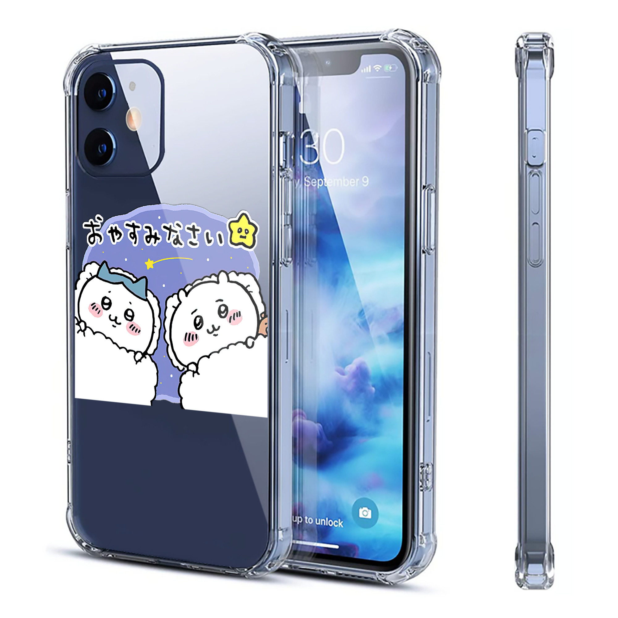 （画像用） ちいかわ ハチワレ Chii-kawa hachiware 【iPhone 12シリーズ対応】透明スマホケース（クリアソフトケース）